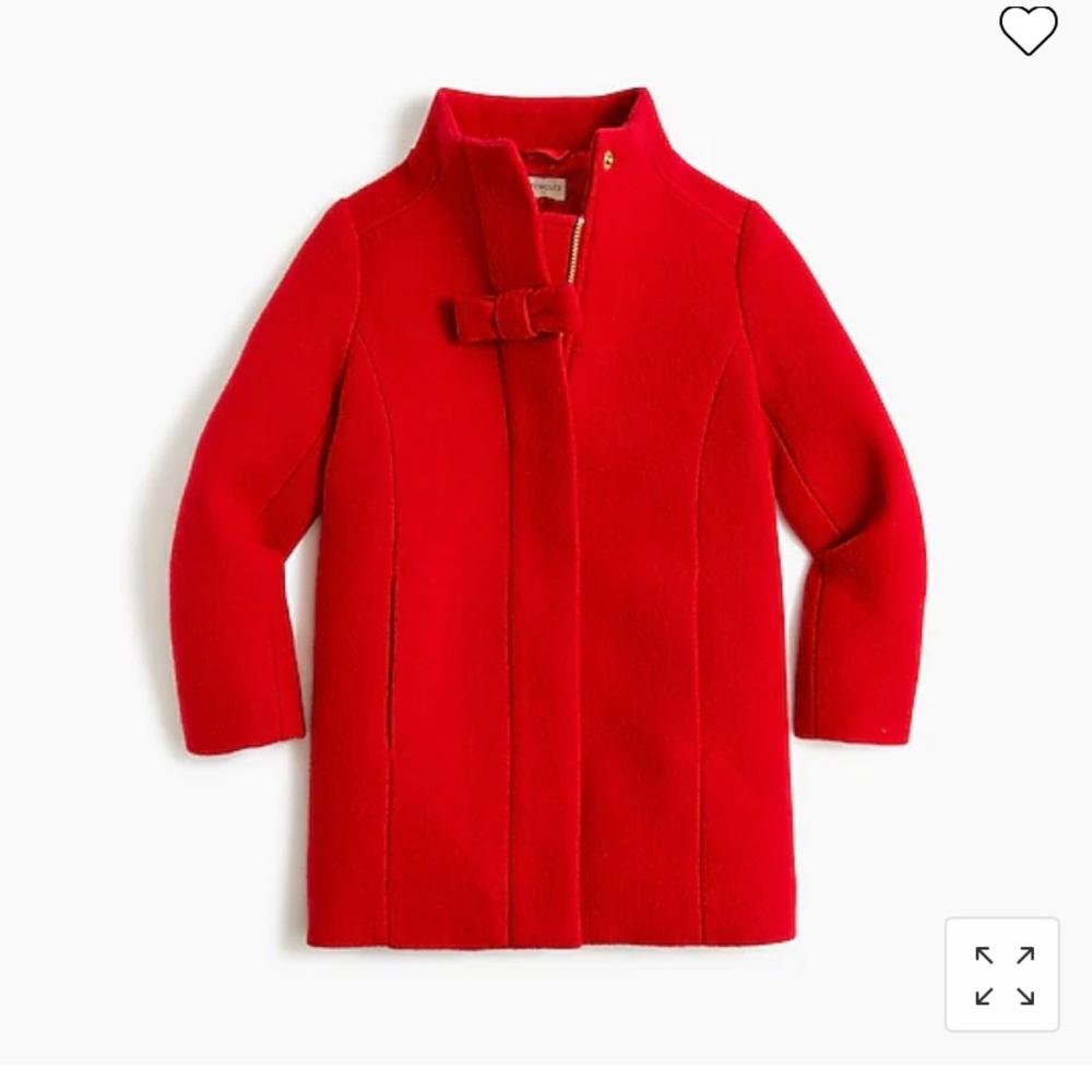 J crew Crewcuts girls wool-blend bow coat